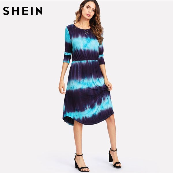 party dresses shein casual tie dye stripe print elastic waist dress women round neck long sleeve knee length 2021 summer boho, White;black
party dresses shein casual tie dye stripe print elastic waist dress women round neck long sleeve knee length 2021 summer boho, White;black