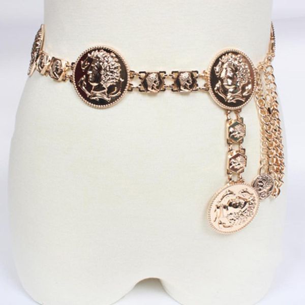 fashion catwalk decorative wild skirt metal girdle chain belt for women golden coin dolphins portrait metal waist belts, Black;brown
fashion catwalk decorative wild skirt metal girdle chain belt for women golden coin dolphins portrait metal waist belts, Black;brown