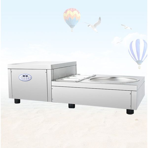 commercial single round pan thai yogurt fried fruit ice cream roll machine fried ice machine with 4 buckets
commercial single round pan thai yogurt fried fruit ice cream roll machine fried ice machine with 4 buckets