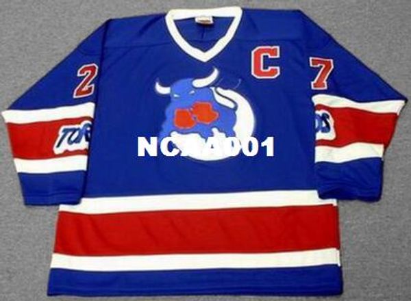 mens #27 frank mahovlich toronto toros 1974 ccm vintage home hockey jersey or custom any name or number retro jersey, Black;red
mens #27 frank mahovlich toronto toros 1974 ccm vintage home hockey jersey or custom any name or number retro jersey, Black;red
