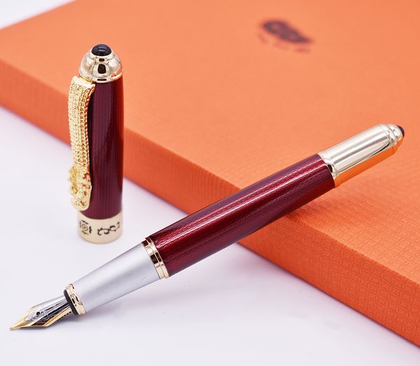 jinhao luxurious fountain pen classic style dragon clip, medium nib red writing signature pen business office supplies
jinhao luxurious fountain pen classic style dragon clip, medium nib red writing signature pen business office supplies