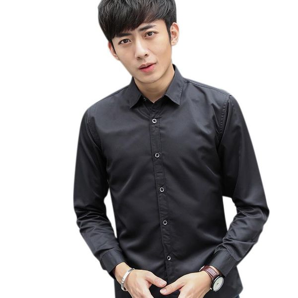 mrwonder men fashion slim long-sleeved pure color shirt no ironing lapel collar casual, White;black
mrwonder men fashion slim long-sleeved pure color shirt no ironing lapel collar casual, White;black