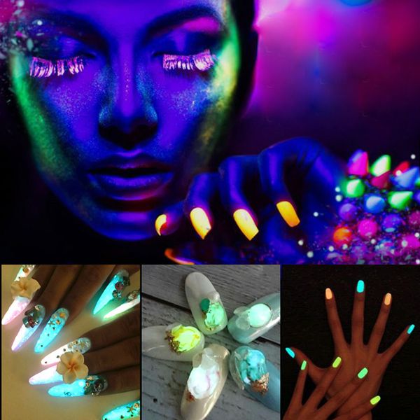 1pot fluorescent nail art glitter powder luminous glow in the dark nail decoration manicure uv gel polish diy dust new 12 color, Silver;gold
1pot fluorescent nail art glitter powder luminous glow in the dark nail decoration manicure uv gel polish diy dust new 12 color, Silver;gold