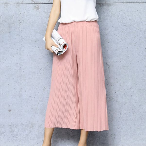 summer pleated wide leg pants women loose chiffon wide leg trousers female stretch waist boho pants korean fashion pantalon, Black;white
summer pleated wide leg pants women loose chiffon wide leg trousers female stretch waist boho pants korean fashion pantalon, Black;white