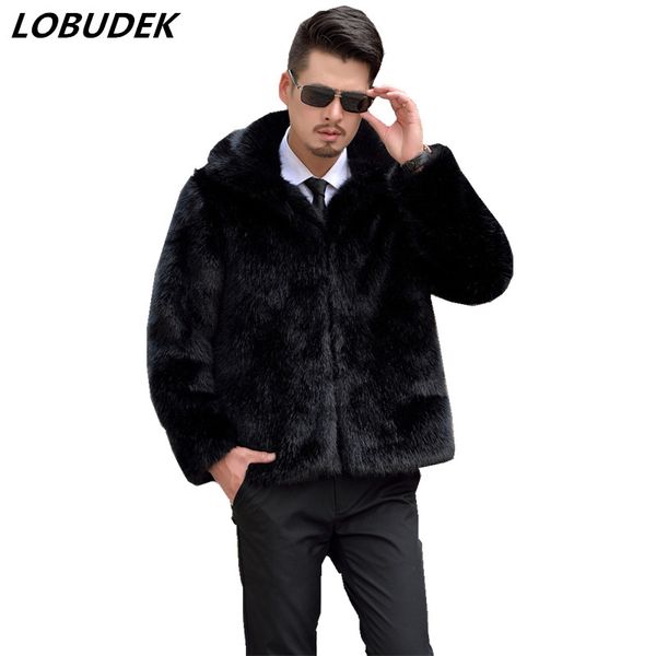 2018 male faux fur coat black brown gray loose casual outerwear winter men's warm overcoat outdoors fashion tide outfit clothing
2018 male faux fur coat black brown gray loose casual outerwear winter men's warm overcoat outdoors fashion tide outfit clothing