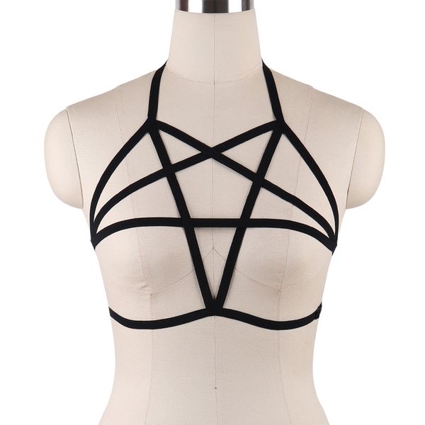 handmade body harness goth crop bra bodysuit wear bra crossing strap lingerie bandage cage crop elastic goth body s026, Black;white
handmade body harness goth crop bra bodysuit wear bra crossing strap lingerie bandage cage crop elastic goth body s026, Black;white