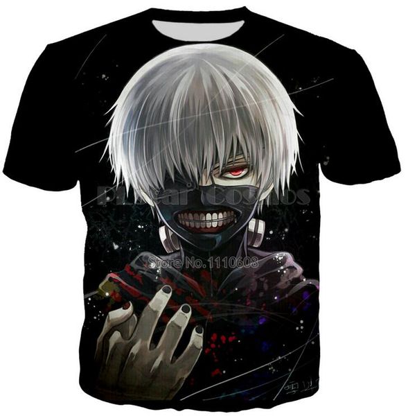 2018 fashion women/men anime tokyo ghoul funny 3d print casual short sleeve t- shirt xtxs021, White;black
2018 fashion women/men anime tokyo ghoul funny 3d print casual short sleeve t- shirt xtxs021, White;black