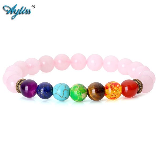 ayliss wholesale 7 chakras gem stone bracelet natural stone crystal reiki healing balancing round beads bracelets 5pc/10pc, Black
ayliss wholesale 7 chakras gem stone bracelet natural stone crystal reiki healing balancing round beads bracelets 5pc/10pc, Black