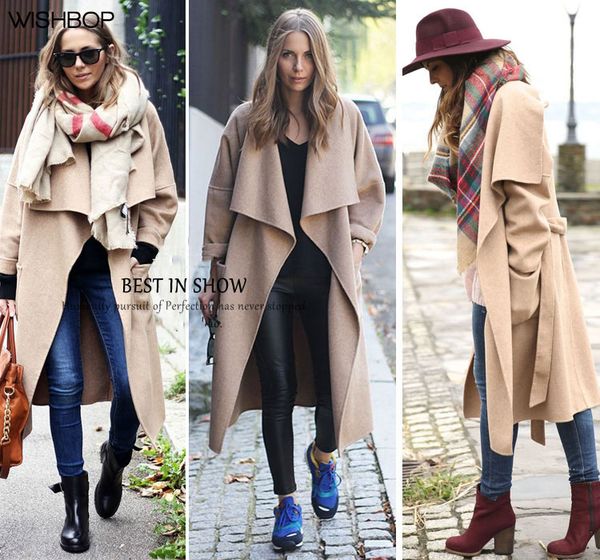 2018 autumn bloggers fashion new camel color handmade wool long trench with big pointed lapels drop shoulder coat belted, Tan;black
2018 autumn bloggers fashion new camel color handmade wool long trench with big pointed lapels drop shoulder coat belted, Tan;black
