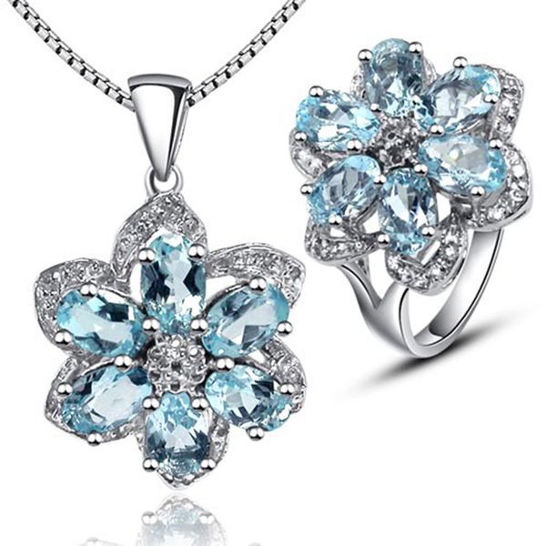 fashion gemstone silver jewelry set for party natural sky blue z ring and necklace pendant jewelry set solid 925 silver, Black
fashion gemstone silver jewelry set for party natural sky blue z ring and necklace pendant jewelry set solid 925 silver, Black