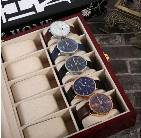 outad 10 grids wooden watch box collection storage durable home gift for display holder case organizer boxes winder saat kutusu, Black;blue
outad 10 grids wooden watch box collection storage durable home gift for display holder case organizer boxes winder saat kutusu, Black;blue