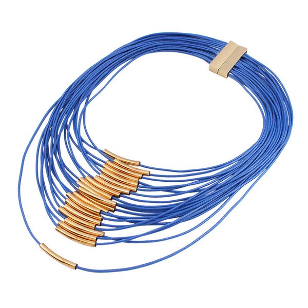 whole sale6 color fashion bohemian necklace boho acrylic beads necklace for women multi layer necklaces statement gift blue red black rope, Golden;silver
whole sale6 color fashion bohemian necklace boho acrylic beads necklace for women multi layer necklaces statement gift blue red black rope, Golden;silver