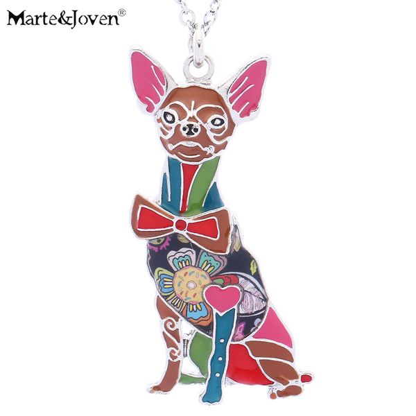 marte&joven unique chihuahua necklace gifts for girls women dog lovers multicolor enamel pets dog charm pendants jewelry, Silver
marte&joven unique chihuahua necklace gifts for girls women dog lovers multicolor enamel pets dog charm pendants jewelry, Silver