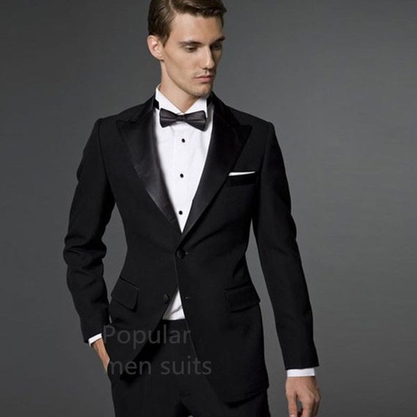 new two buttons black groom men suit tuxedos peaked lapel groomsmen mens wedding dinner party prom suits( jacket+pants+tie, White;black
new two buttons black groom men suit tuxedos peaked lapel groomsmen mens wedding dinner party prom suits( jacket+pants+tie, White;black