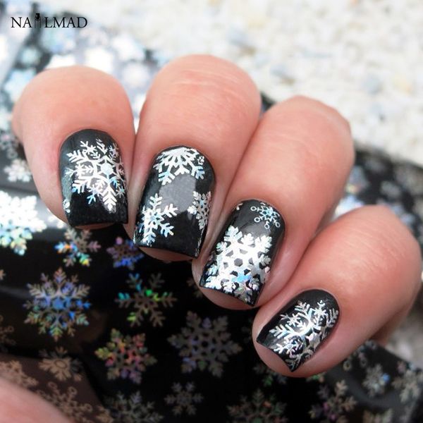 1 roll 4*100cm holographic snowflake nail foils white snow christmas design nail art transfer foil transfer sticker paper, Black
1 roll 4*100cm holographic snowflake nail foils white snow christmas design nail art transfer foil transfer sticker paper, Black