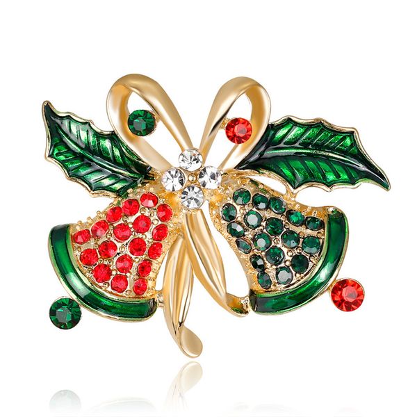 shining green red rhinestone jingle bells brooche vintage gold aolly jewelry designer brooches for women cubic zirconia accessories db, Gray
shining green red rhinestone jingle bells brooche vintage gold aolly jewelry designer brooches for women cubic zirconia accessories db, Gray