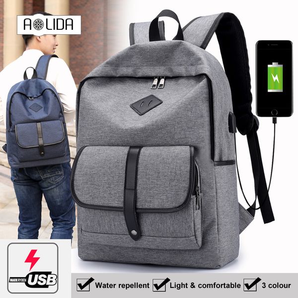 brand new men's 15 inch lapbackpack usb port school backpacks rucksacks leisure for teenage boys mochila male gray black 1724
brand new men's 15 inch lapbackpack usb port school backpacks rucksacks leisure for teenage boys mochila male gray black 1724