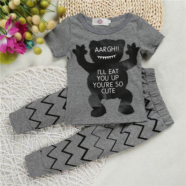 2018 summer little monster pattern short sleeve children's set cartoon print cotton suit fashion little boys t shirt+long pants, White
2018 summer little monster pattern short sleeve children's set cartoon print cotton suit fashion little boys t shirt+long pants, White