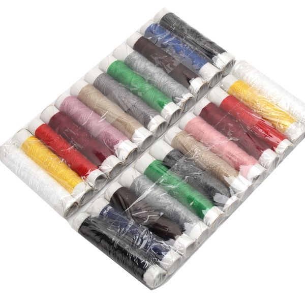 24 spools/2 sets 12 colors durable polyester sewing thread hand machines sewing crafts clothes dress making use, Black;white
24 spools/2 sets 12 colors durable polyester sewing thread hand machines sewing crafts clothes dress making use, Black;white