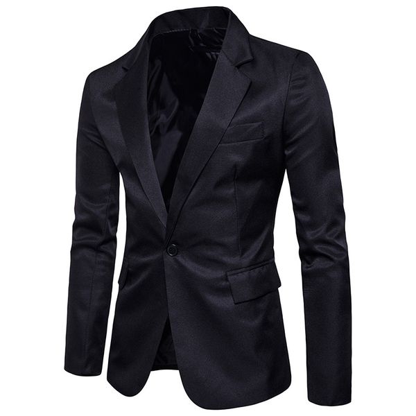 2018 new men's large size suit seven colors solid color single row one button casual suit, White;black
2018 new men's large size suit seven colors solid color single row one button casual suit, White;black