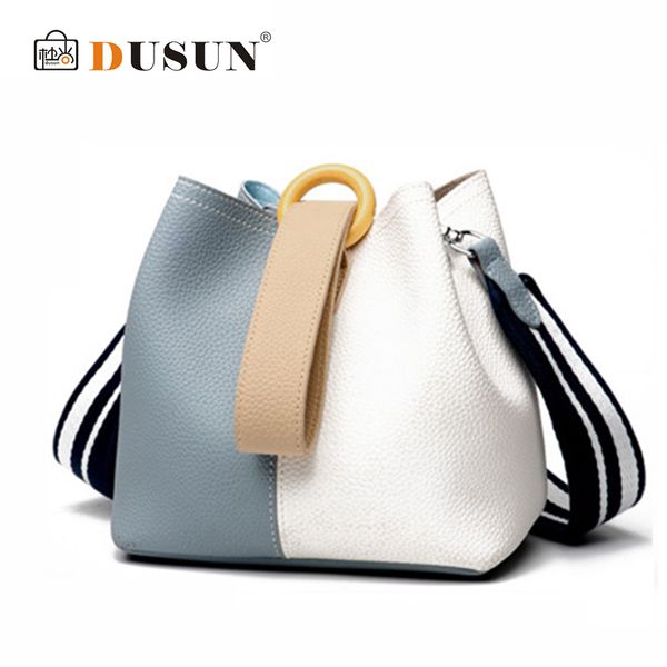 dusun women genuine leather bucket bag fashion handbag cow leather shoulder bags panelled simple messenger bag female leisure d18102407
dusun women genuine leather bucket bag fashion handbag cow leather shoulder bags panelled simple messenger bag female leisure d18102407