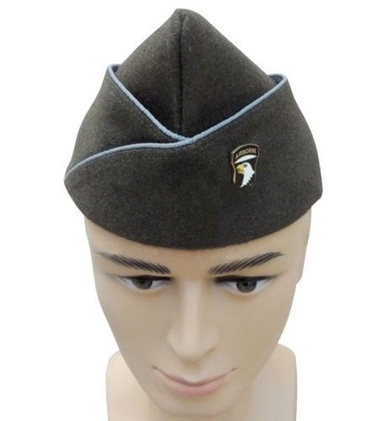 wwii us officer paratrooper wool garrison cap in sizes & 101 airborne badge cap- world store, Black;white
wwii us officer paratrooper wool garrison cap in sizes & 101 airborne badge cap- world store, Black;white
