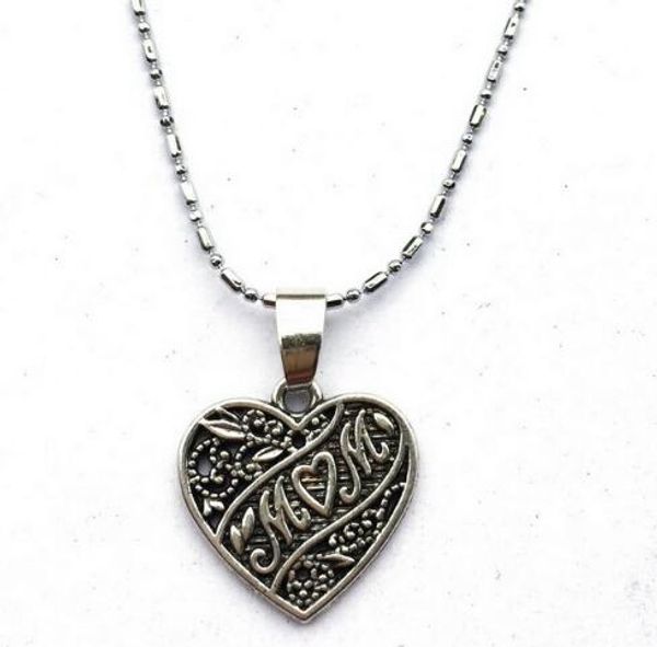 10pc/lot filigree design heart pendant with letter mom inside chain necklace- new jewelry gift for mother pendant necklace new sale, Silver
10pc/lot filigree design heart pendant with letter mom inside chain necklace- new jewelry gift for mother pendant necklace new sale, Silver