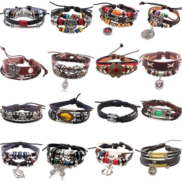 vintage bracelets 65 designs genuine leather bracelet flower owl cross wristband leather bangle lovers jewelry for gift, Golden;silver
vintage bracelets 65 designs genuine leather bracelet flower owl cross wristband leather bangle lovers jewelry for gift, Golden;silver