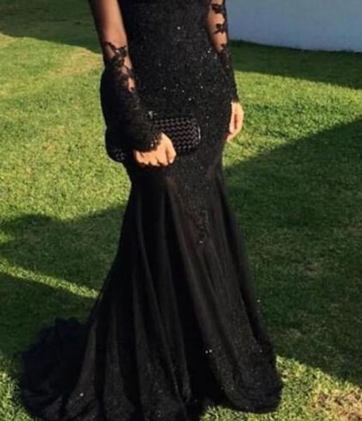 evening dresses arabic jewel neck illusion lace appliques crystal beaded black mermaid long sleeves formal party dress, Black;pink
evening dresses arabic jewel neck illusion lace appliques crystal beaded black mermaid long sleeves formal party dress, Black;pink