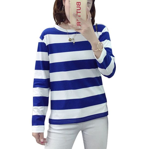 fashion long sleeve striped women's t-shirt autumn 2018 female t-shirt tees, White
fashion long sleeve striped women's t-shirt autumn 2018 female t-shirt tees, White