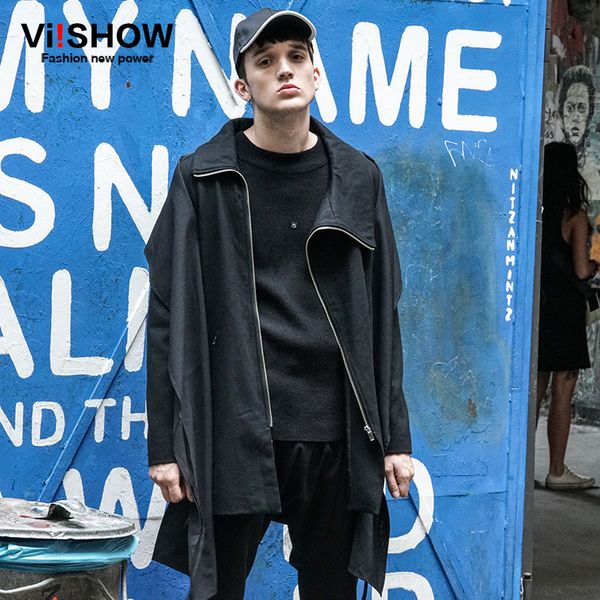 wholesale- viishow 2017 new trench coat men brand clothing trench coat male clothing long black zippers jackets & coats fc12363, Tan;black
wholesale- viishow 2017 new trench coat men brand clothing trench coat male clothing long black zippers jackets & coats fc12363, Tan;black