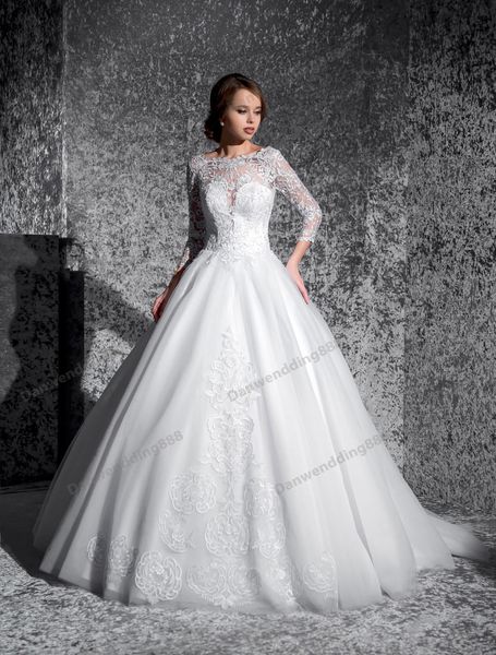 charming white tulle 3/4 sleeves applique a-line wedding dresses bridal pageant dresses wedding attire dresses custom size 2-16 zw607047
charming white tulle 3/4 sleeves applique a-line wedding dresses bridal pageant dresses wedding attire dresses custom size 2-16 zw607047