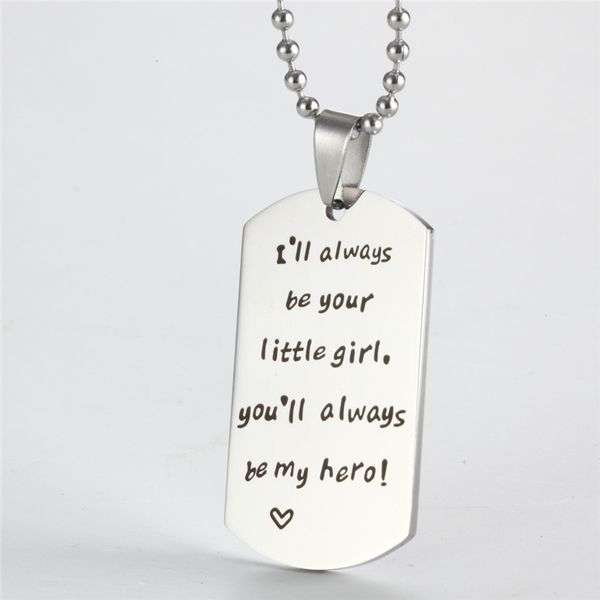 2pcs stainless steel necklace diy text key chain letter i'll always be your little girl. you'll always be my hero wedding gift, Silver
2pcs stainless steel necklace diy text key chain letter i'll always be your little girl. you'll always be my hero wedding gift, Silver