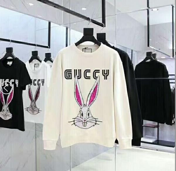 High quality fashion street brand rabbit starling sequin embroidery sweater rabbit round neck jacket black couple long sleeve tide
High quality fashion street brand rabbit starling sequin embroidery sweater rabbit round neck jacket black couple long sleeve tide
