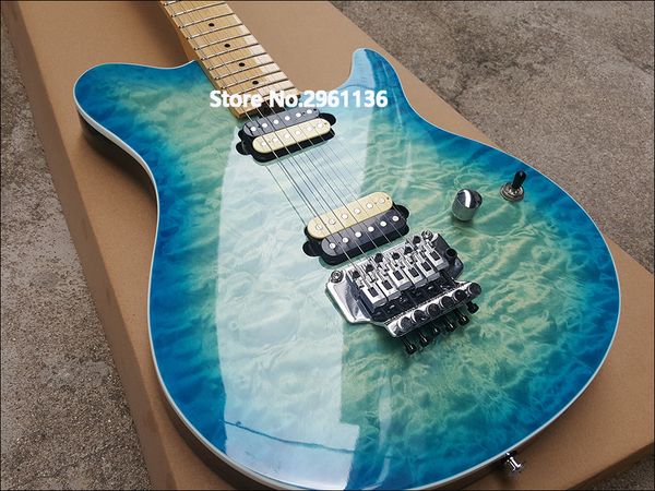 musicman axis eddie van halen blue burst quilted maple electric guitar floyd rose tremolo bridge, zebra pickups
musicman axis eddie van halen blue burst quilted maple electric guitar floyd rose tremolo bridge, zebra pickups