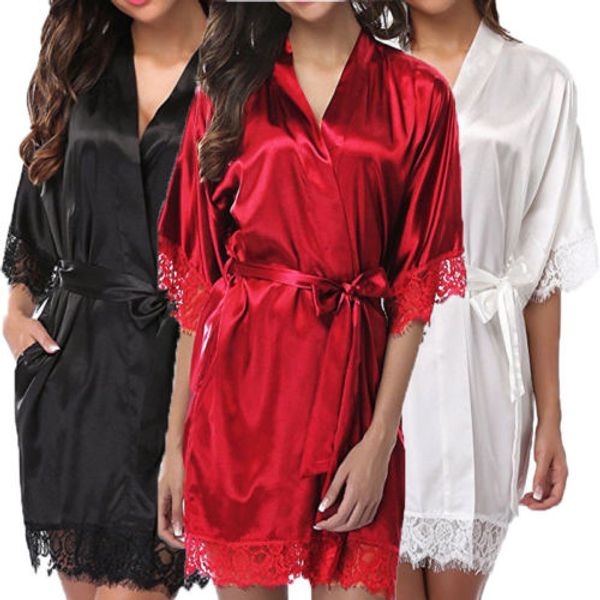 new women girls lace strap robes lingerie underwear imitation ice silk sleepwear nightwear clothes, Black;red
new women girls lace strap robes lingerie underwear imitation ice silk sleepwear nightwear clothes, Black;red