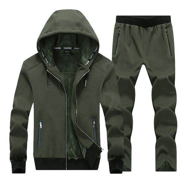 2017 fashion winter men sporting suit hoodies jacket+pant thick sweatsuit two piece set tracksuit for men clothing, Gray
2017 fashion winter men sporting suit hoodies jacket+pant thick sweatsuit two piece set tracksuit for men clothing, Gray