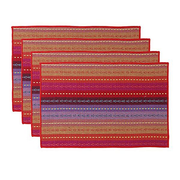 woven cotton placemat, anti-slip heat insulation washable fabric kitchen dinner table mats set of 4-18x12inch (red
woven cotton placemat, anti-slip heat insulation washable fabric kitchen dinner table mats set of 4-18x12inch (red