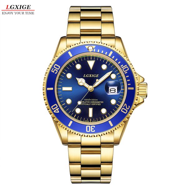 

Men watch Fashion Gold Waterproof Business Clock Male Sports Watches Relogio Masculino Casual Quartz Wristwatch