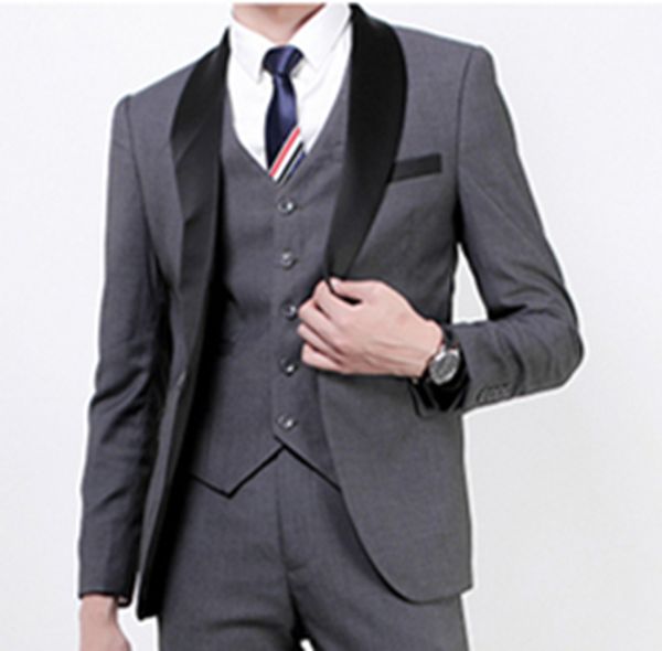 and fine shawl lapel groomsmen grey one button groom tuxedos men suits wedding/prom/dinner man blazer(jacket+pants+tie+vest), Black;gray
and fine shawl lapel groomsmen grey one button groom tuxedos men suits wedding/prom/dinner man blazer(jacket+pants+tie+vest), Black;gray