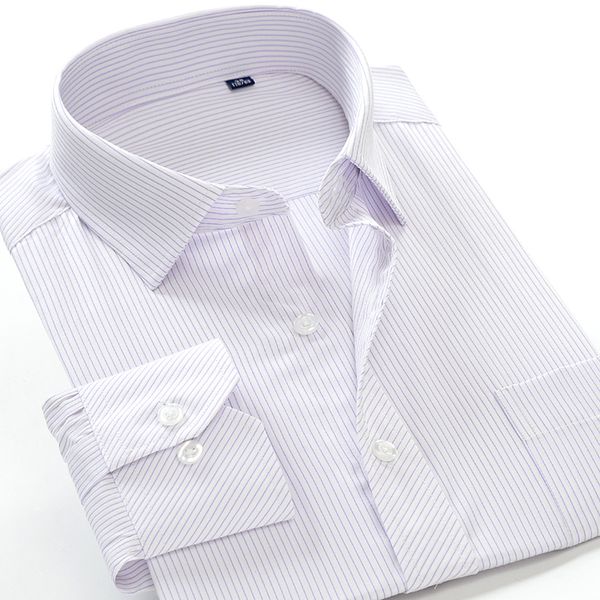 

6xl 7xl 8xl 9xl 10xl plus size men's shirt 2018 autumn new fashion casual striped long sleeve shirt male business social shirts, White;black