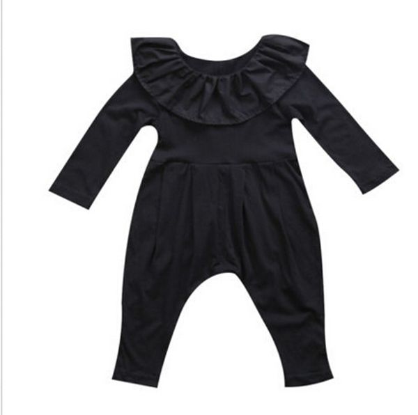 autumn baby girl clothing newborn infant baby girls ruffle collar long sleeve black romper pants clothes outfits, White
autumn baby girl clothing newborn infant baby girls ruffle collar long sleeve black romper pants clothes outfits, White