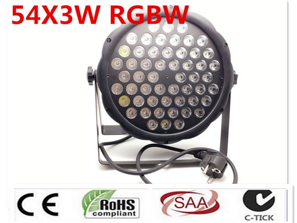 Led 54x3w rgbw led luz par para el teatro led profe ional luz de la boda dj luz