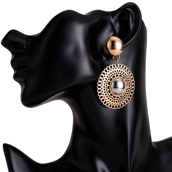 vintage earrings for women gold color round statement earrings 2018 punk style fashion art earings fall costume jewellery, Silver
vintage earrings for women gold color round statement earrings 2018 punk style fashion art earings fall costume jewellery, Silver