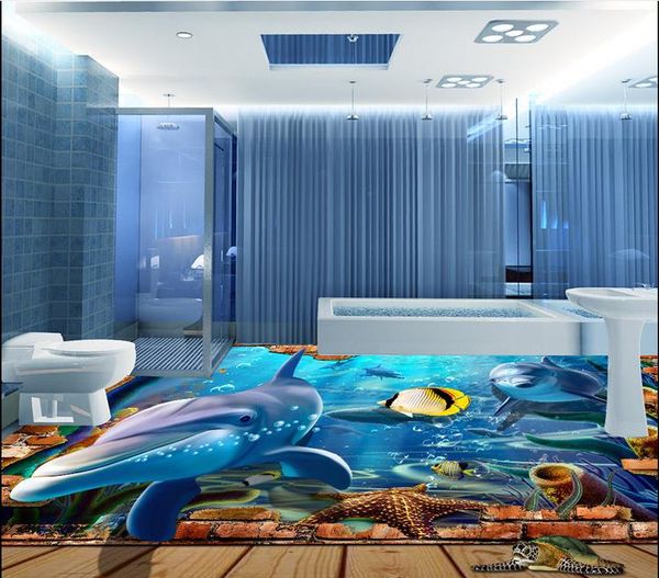 waterproof pvc wallpaper underwater world dolphin floor tiles three-dimensional wall background
waterproof pvc wallpaper underwater world dolphin floor tiles three-dimensional wall background