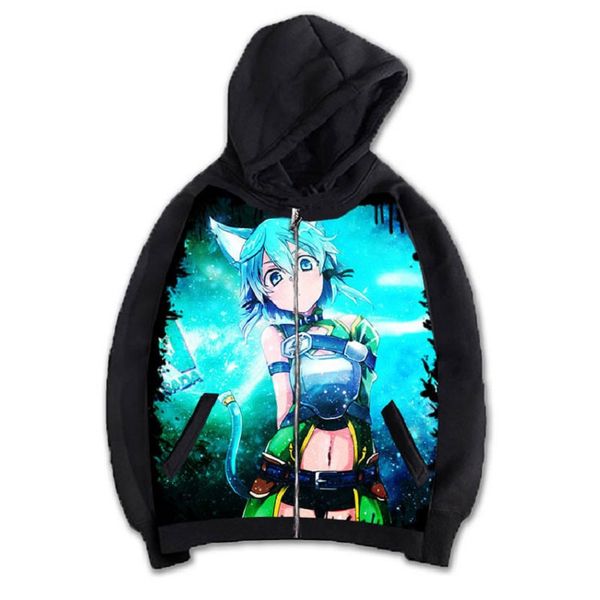 high-q anime cos sword art online sao kirigaya kazuto yuuki asuna casual hooded hoodie cardigan sweatshirts jacket, Black
high-q anime cos sword art online sao kirigaya kazuto yuuki asuna casual hooded hoodie cardigan sweatshirts jacket, Black