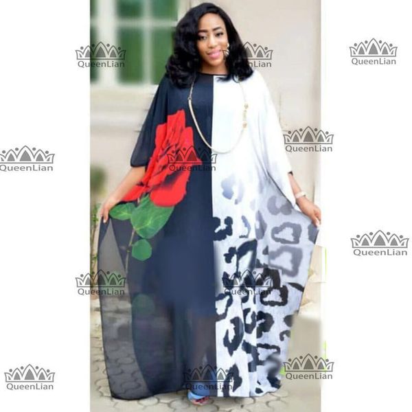 2018 new fashion rose pattern chiffon super size african loose long dashiki traditional party dress for lady, Red
2018 new fashion rose pattern chiffon super size african loose long dashiki traditional party dress for lady, Red