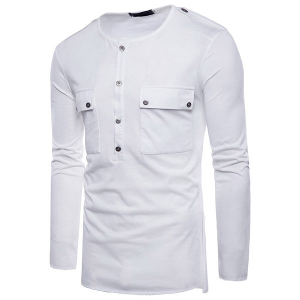 mens autumn winter casual silm streetwear fit long sleeve shirt blouse button t-shirt drop shipping, White;black
mens autumn winter casual silm streetwear fit long sleeve shirt blouse button t-shirt drop shipping, White;black