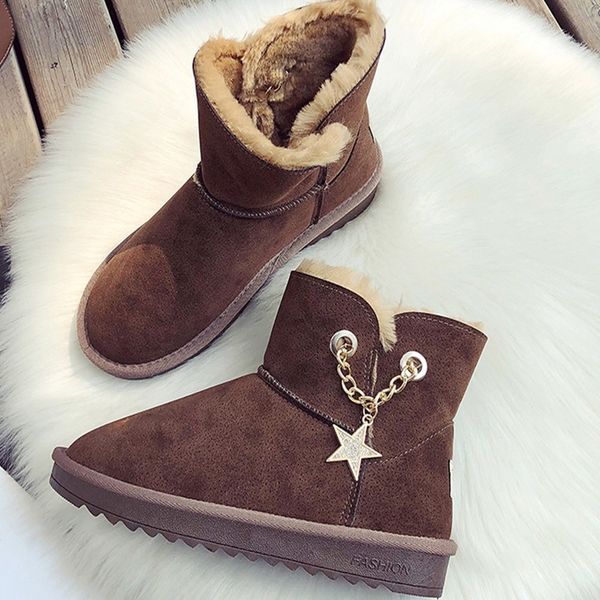 warm winter snow boots woman leather plush platform boots fur shoes bling rubber heels ankle for women flats shoes, Black
warm winter snow boots woman leather plush platform boots fur shoes bling rubber heels ankle for women flats shoes, Black