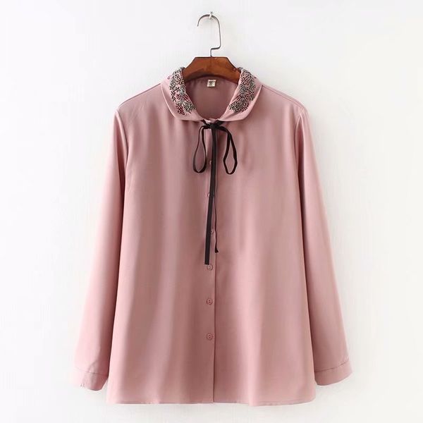 plus size turn-down collar long sleeve chiffon blouse women 2018 pink & white & gray beading shirt spring autumn ladies
plus size turn-down collar long sleeve chiffon blouse women 2018 pink & white & gray beading shirt spring autumn ladies